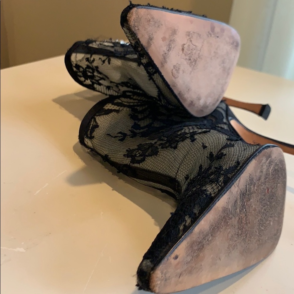 MANOLO BLAHNIK BLACK Rhinestone Booties S36 - Picture 15 of 16